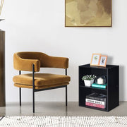 2-Layer Multifunctional Furniture Display Cabinet with Large Capacity Storage Space-Black