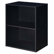 2-Layer Multifunctional Furniture Display Cabinet with Large Capacity Storage Space-Black