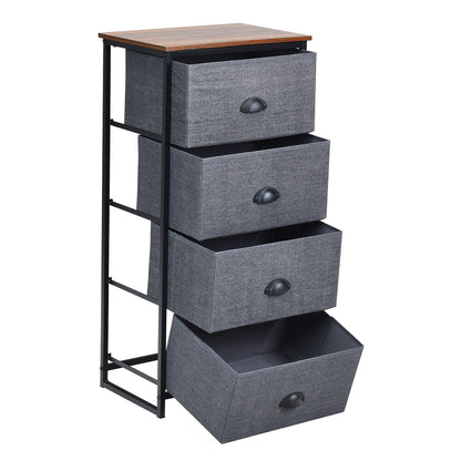 Chest Storage Tower Side Table Display Storage with 4 Drawers