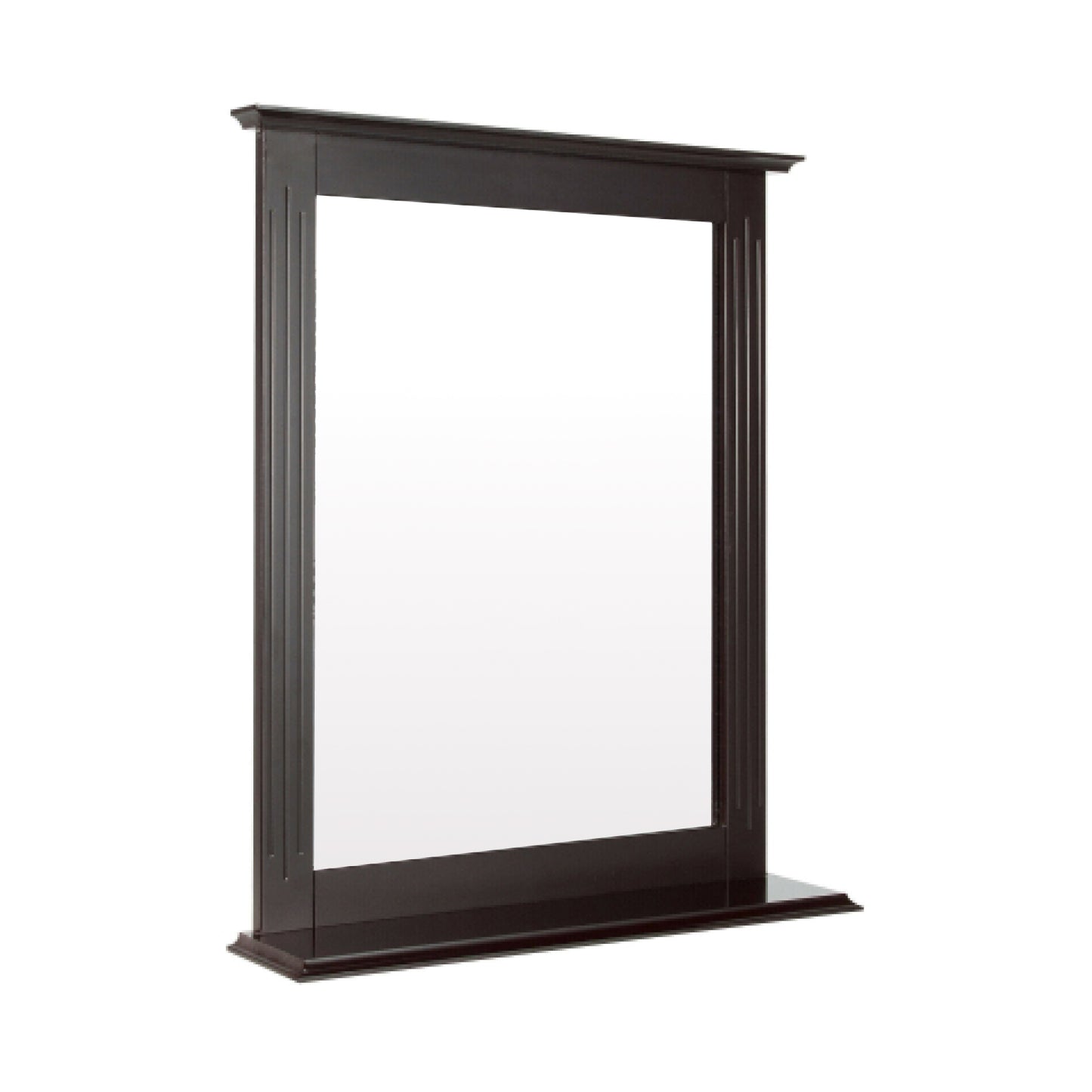 Wall-Mounted Multipurpose Vanity Mirror with Shelf-Brown - Brown