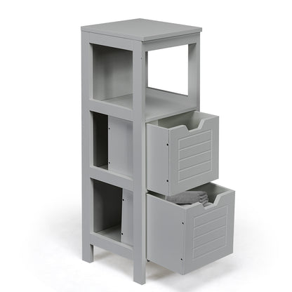Floor Cabinet Multifunction Storage Rack Stand Organizer - Gray