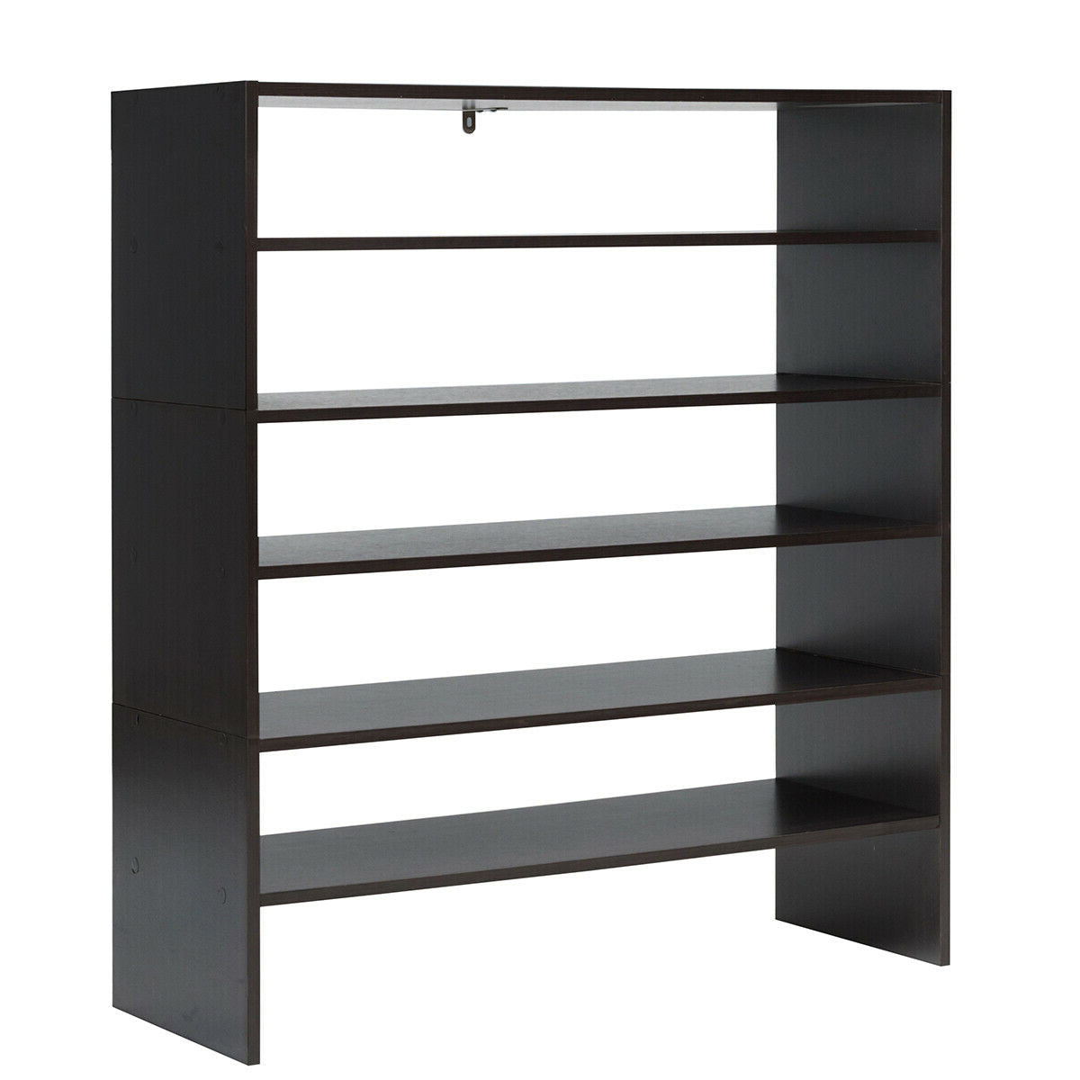 3 Pieces 31-Inch Stackable Multi-Shape Shoe Rack-Natural - Brown