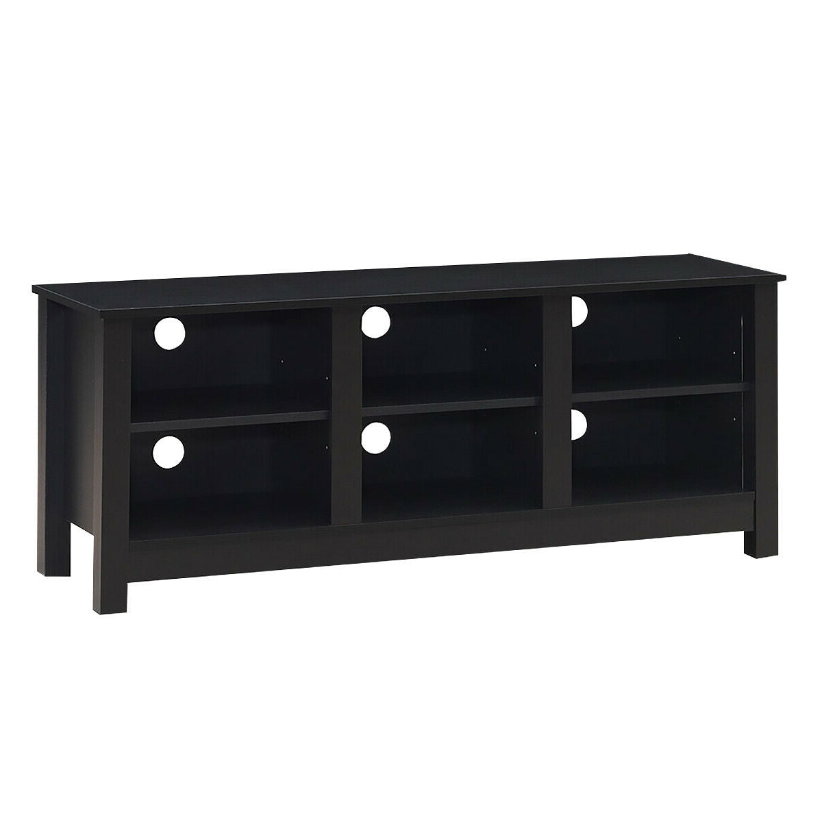 60 Inch Entertainment TV Stand Cabinet-Black