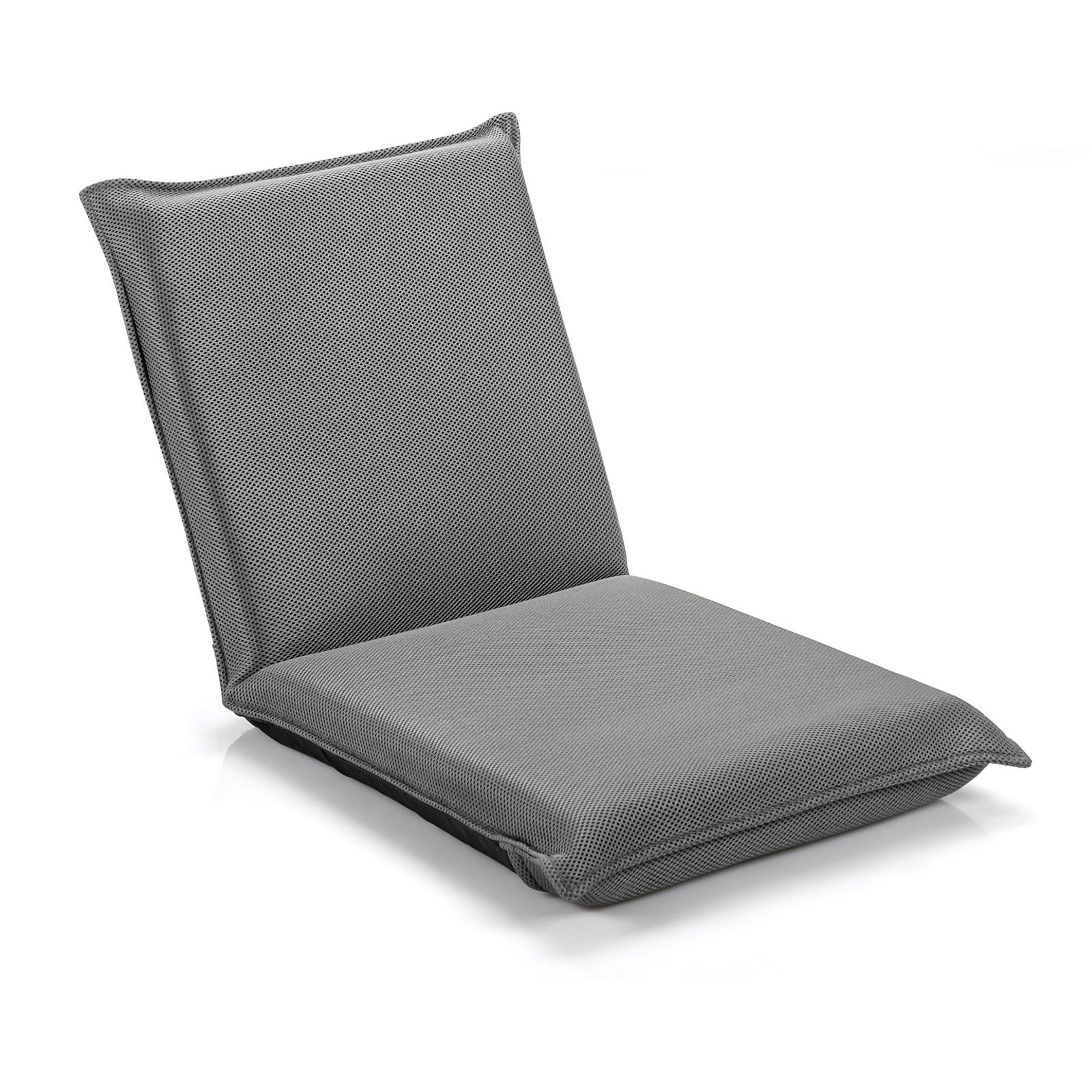 Adjustable 6 positions Folding Lazy Man Sofa Chair Floor Chair-Coffee - Gray
