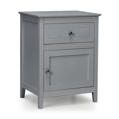 2-Tier Accent Table with Spacious Tabletop-Espresso - Gray