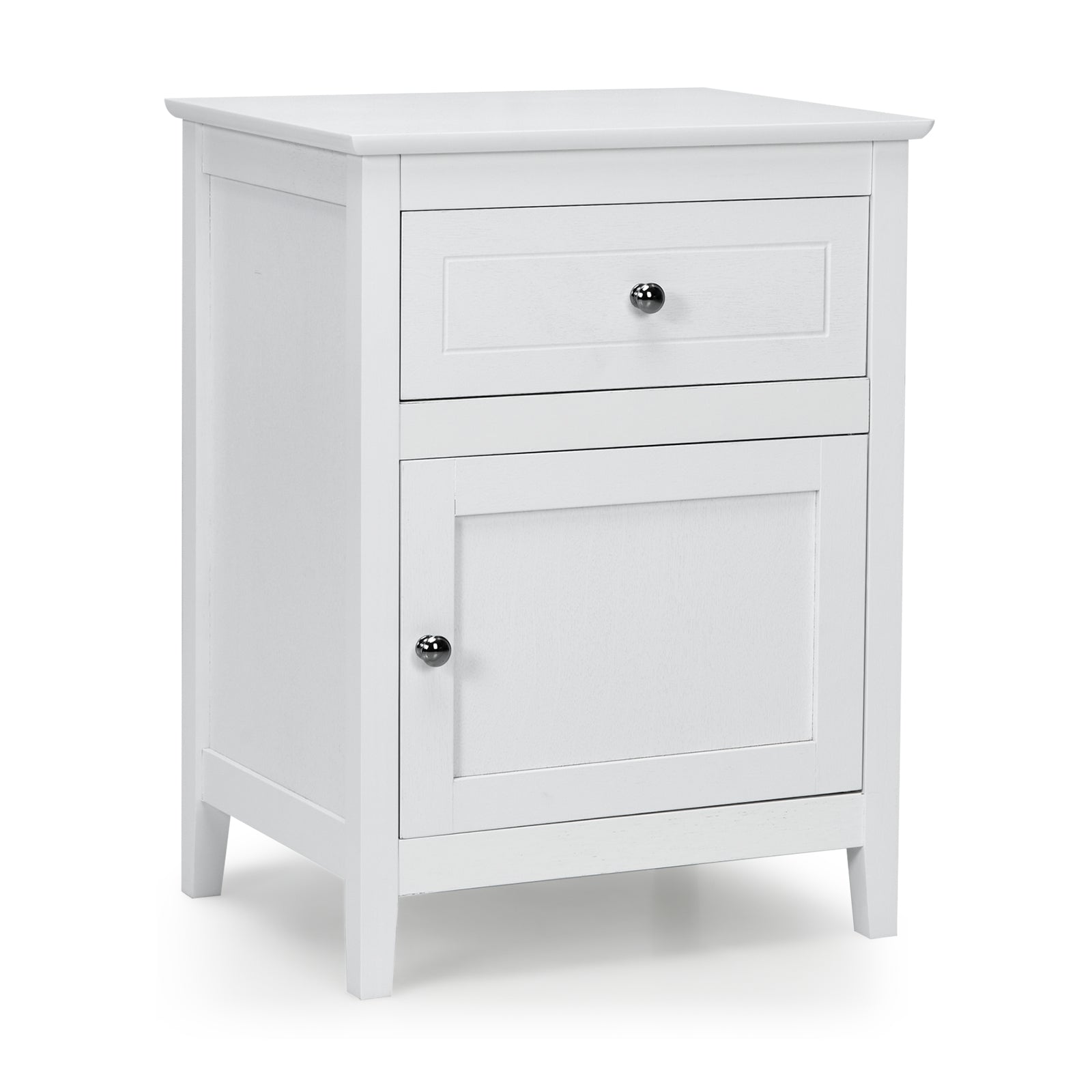 2-Tier Accent Table with Spacious Tabletop-Espresso - White