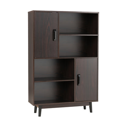 Sideboard Storage Cabinet with Door Shelf-Black - Espresso