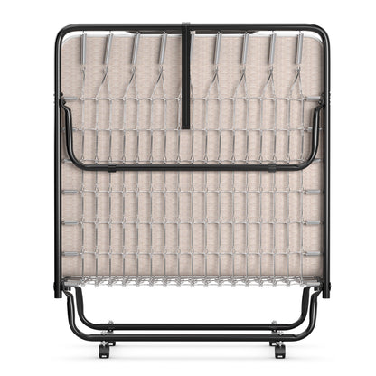 Rollaway Guest Bed with Sturdy Steel Frame and Memory Foam Mattress Made in Italy