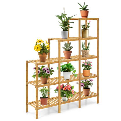 Multifunctional Bamboo Shelf Display Organizer