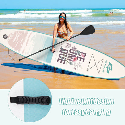 10.5 ft Inflatable Stand Up Paddle Board Surfboard with Aluminum Paddle Pump-10.5 ft