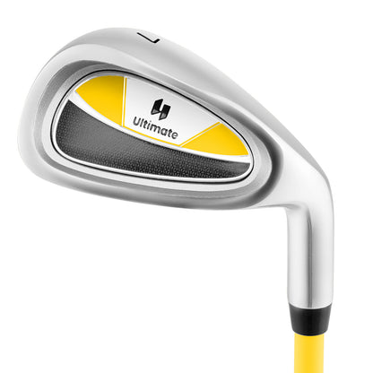 Individual Gold Club for Boys and Girls with Fiberglass Shaft and Headcover-Green - Yellow