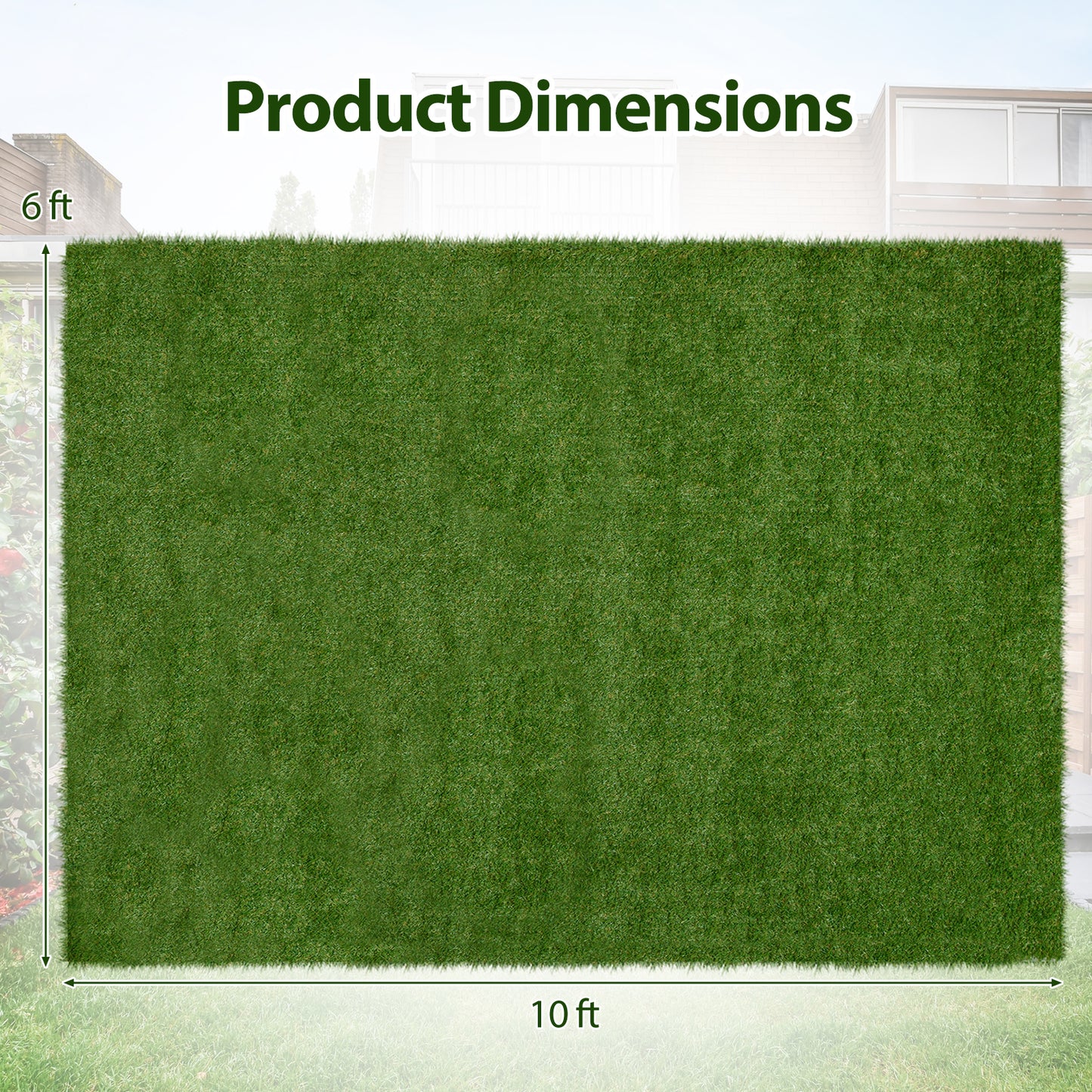 Indoor Outdoor Synthetic Turf Mat with Drainage Holes