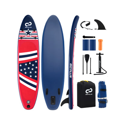 Inflatable Paddle Board with Removable Fin and Backpack-A - B