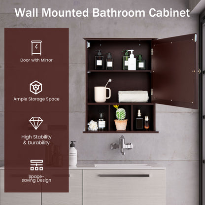 Wall Mounted and Mirrored Bathroom Cabinet