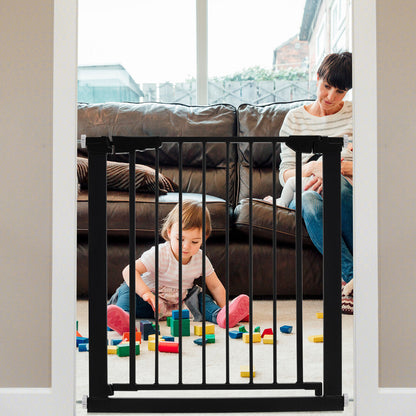 30-32.5 Inch Wide Safety Gate with 30 Inch Scientific Height-Black