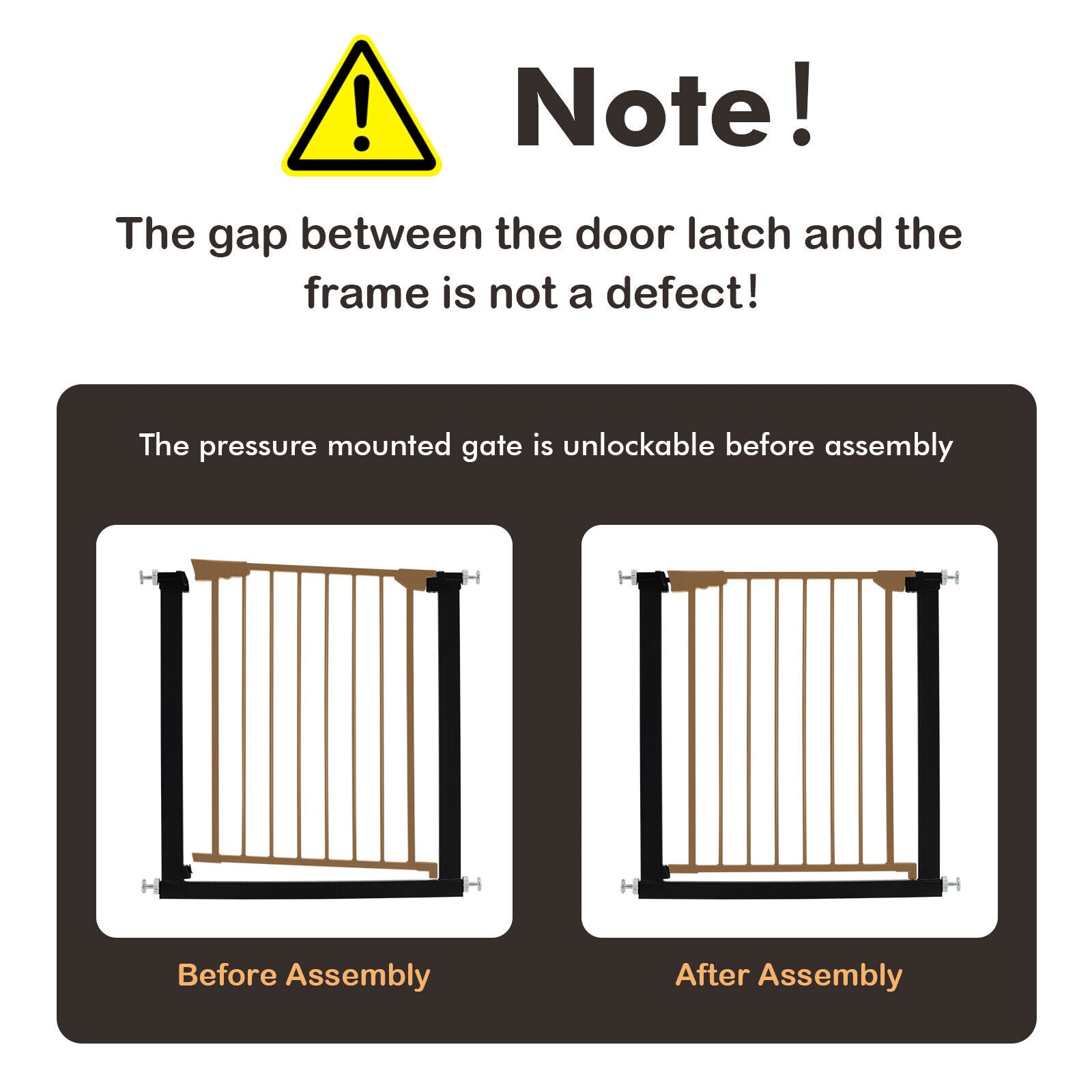 30-32.5 Inch Wide Safety Gate with 30 Inch Scientific Height-Black