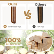 27.5 Inch Set of 2 Upholstered PU Leather Barstools with Back Cushion-Brown