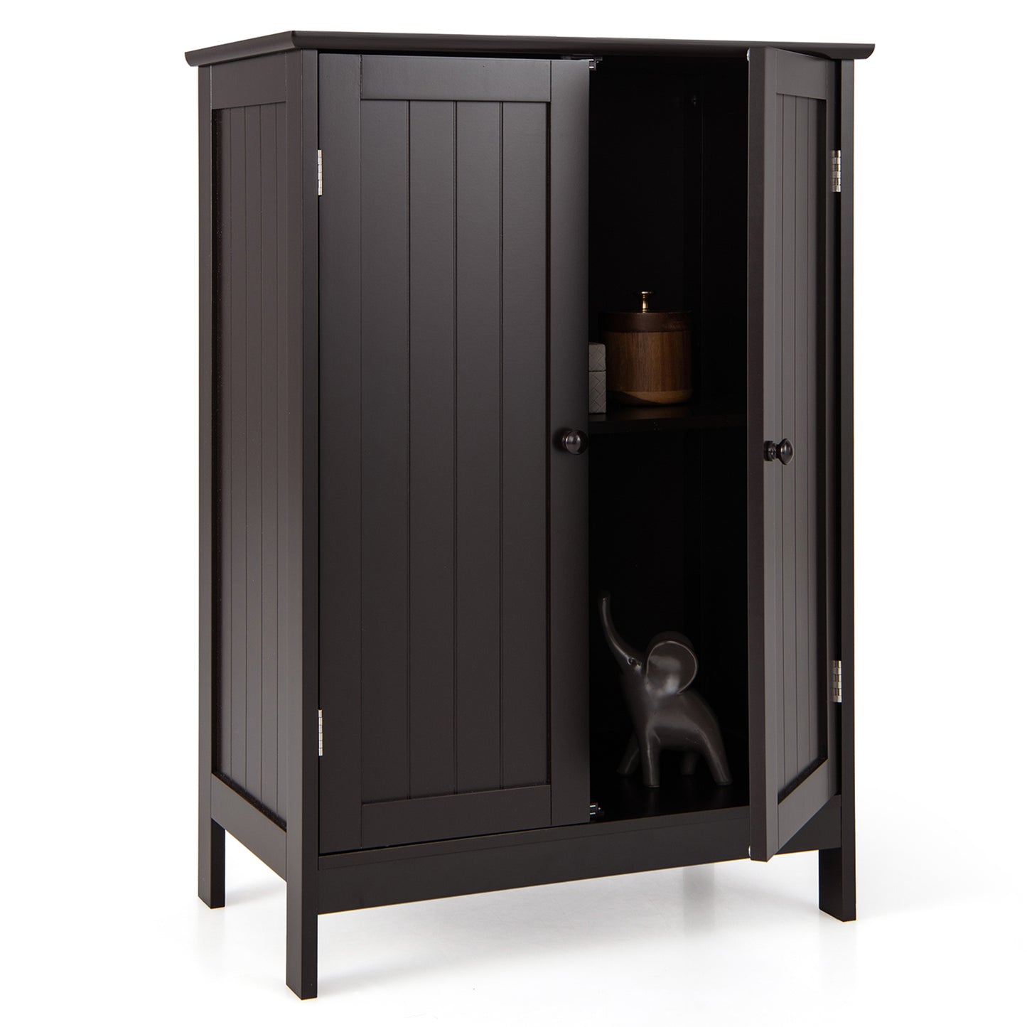 Bathroom Floor Storage Double Door Cupboard Cabinet