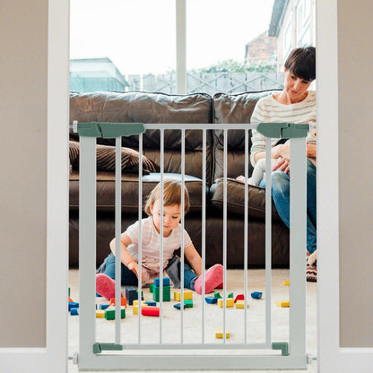 30-32.5 Inch Wide Safety Gate with 30 Inch Scientific Height for Baby and Pet-White