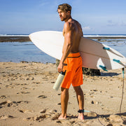 22 Oz Double-walled Insulated Stainless Steel Water Bottle with 2 Lids and Straw-Beige