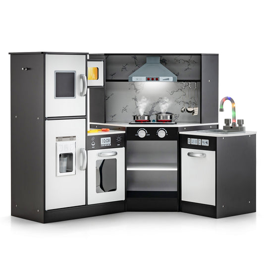 Kids Corner Pretend Kitchen Playset with Separated Washing Basin