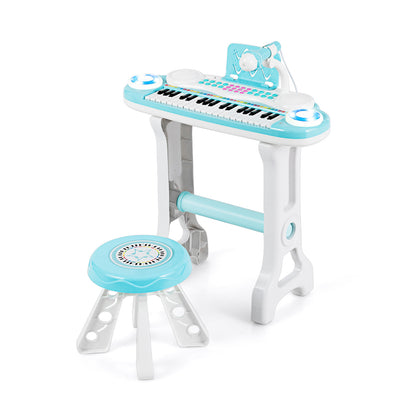 37-key Kids Electronic Piano Keyboard Playset-Blue - Blue