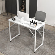 L Shaped Computer Desk and Writing Workstation for Home and Office-White