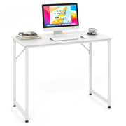 L Shaped Computer Desk and Writing Workstation for Home and Office-White