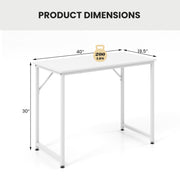 L Shaped Computer Desk and Writing Workstation for Home and Office-White