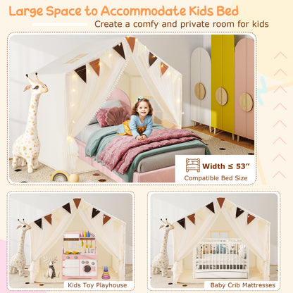 Large Toddler Playhouse Tent with Door Curtains Windows