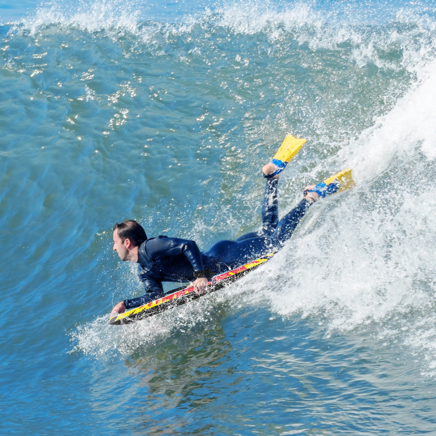 33/37/41 Inches Lightweight Body Board Boogie Board with EPS Core XPE Deck HDPE Bottom Multicolor3