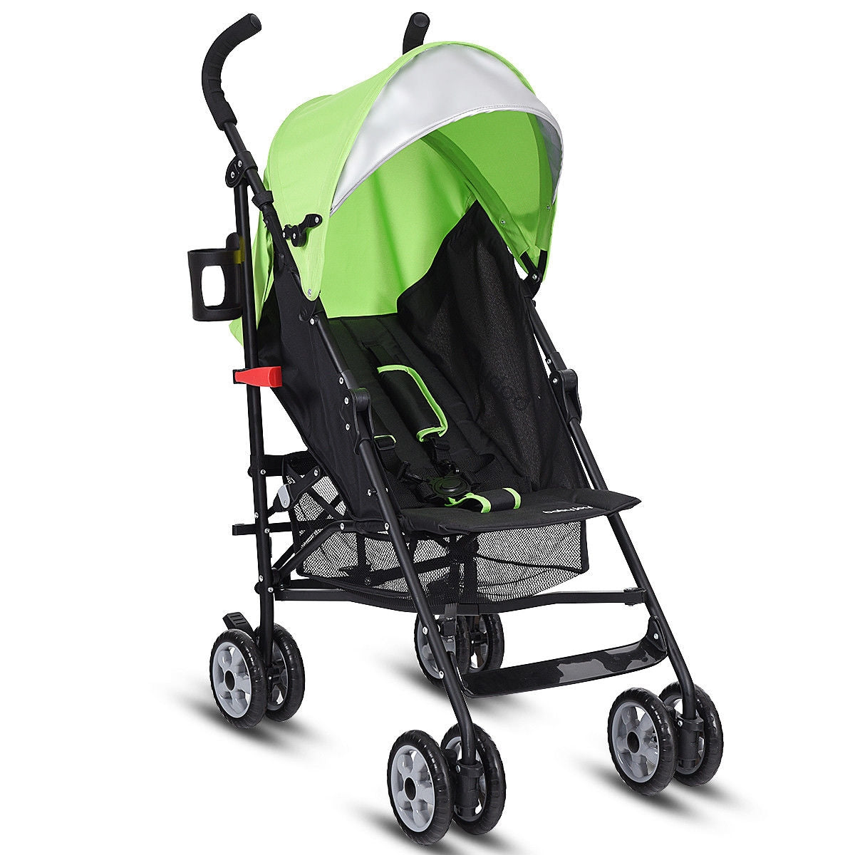 Folding Lightweight Baby Toddler Umbrella Travel Stroller-Orange - Green