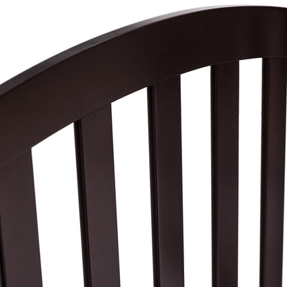 24 Inch 2 Panel Configurable Folding Free Standing Wooden Pet Safety Fence with Arched Top-Brown