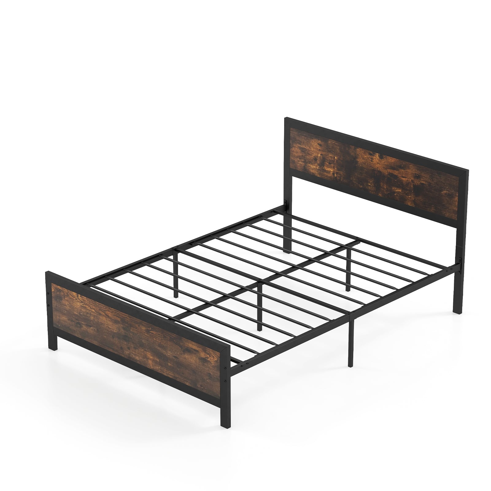 Metal Bed Frame with Headboard and Footboard-Twin Size - Full Size