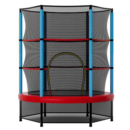 55 Inch Mini Trampoline for Kids with Safety Enclosure Net for Indoor Outdoor - Navy