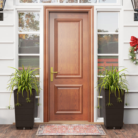Modern Flower Planter for Front Porch and Lobby-Brown
