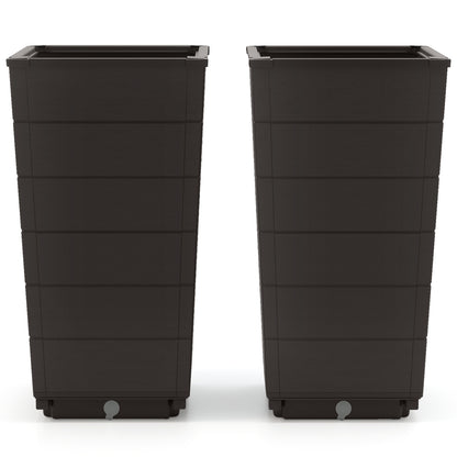 Modern Flower Planter for Front Porch and Lobby-Brown