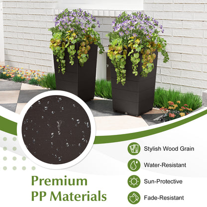 Modern Flower Planter for Front Porch and Lobby-Brown
