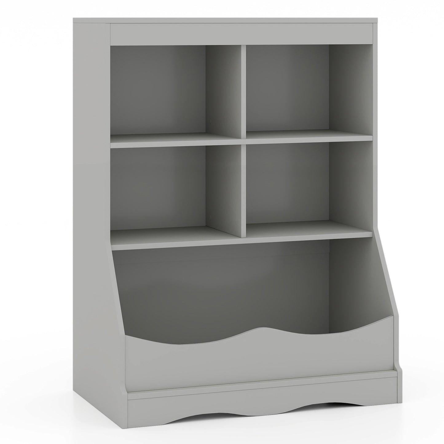 3-Tier Children's Multi-Functional Bookcase Toy Storage Bin Floor Cabinet