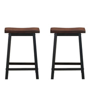 24 Inch Height Set of 2 Home Kitchen Dining Room Bar Stools-Coffee