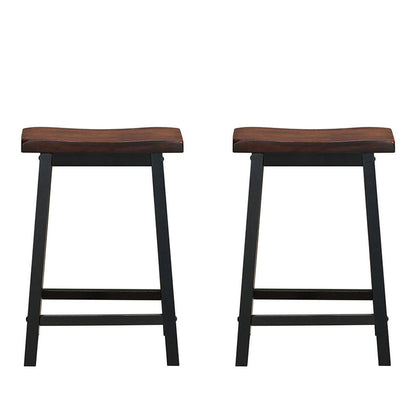 24 Inch Height Set of 2 Home Kitchen Dining Room Bar Stools-Coffee