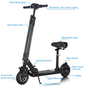 Foldable Electric Scooter with Removable Seat LED