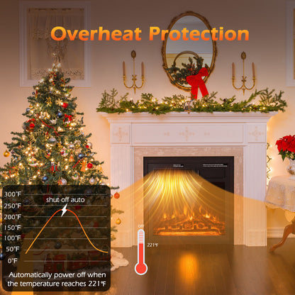 18/22.5 Inch Electric Fireplace Insert with 7