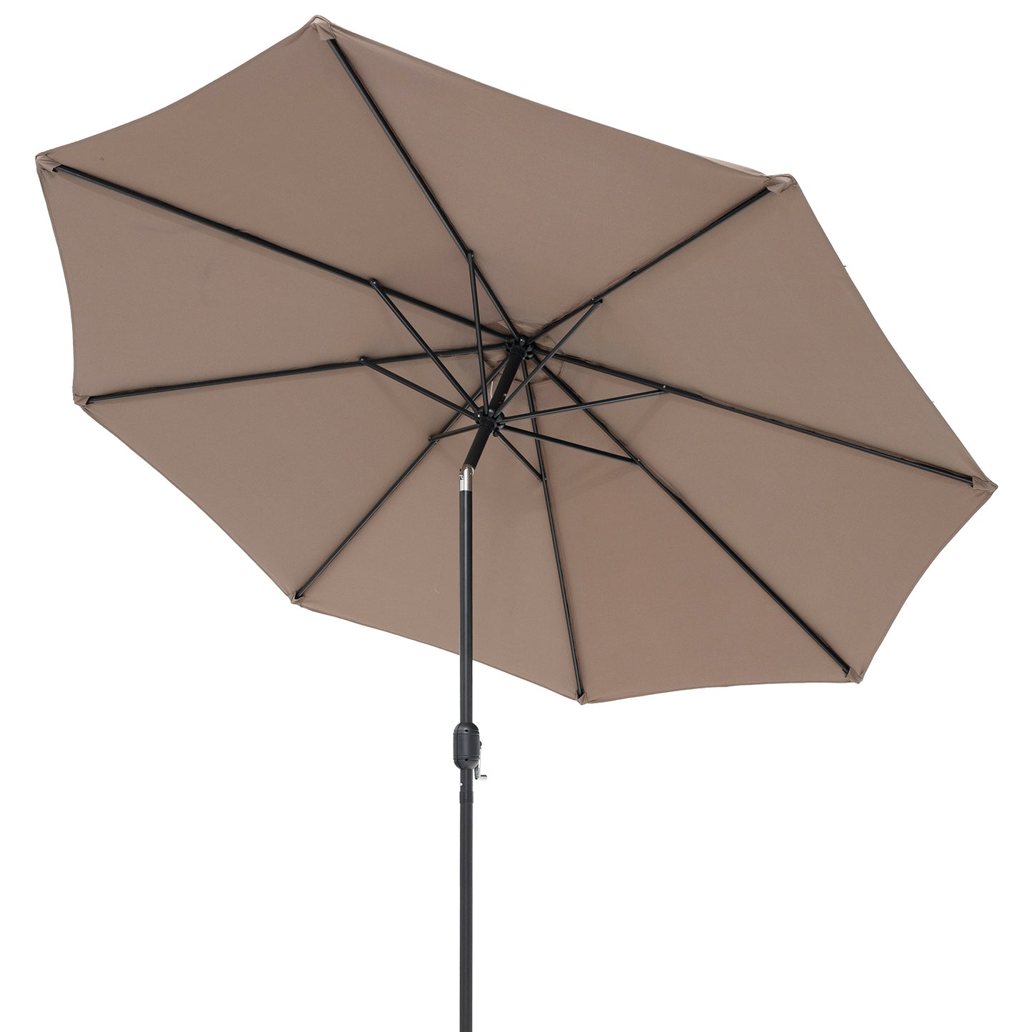 10 Feet Outdoor Patio Umbrella with Tilt Adjustment and Crank-Orange - Tan