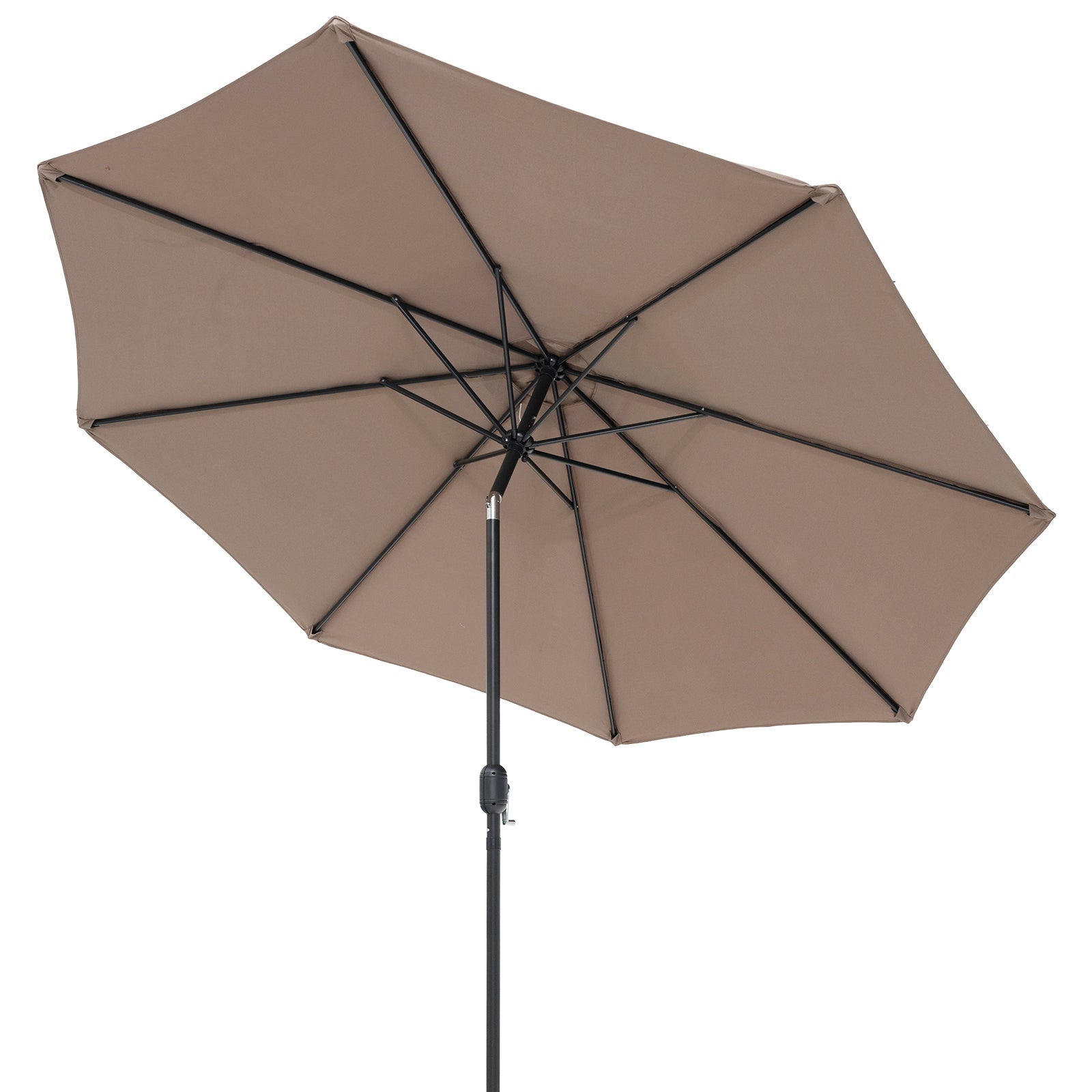 10 Feet Outdoor Patio Umbrella with Tilt Adjustment and Crank-Orange - Tan