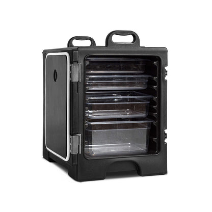 81 Quart Capacity End-loading Insulated Food Pan Carrier-Black