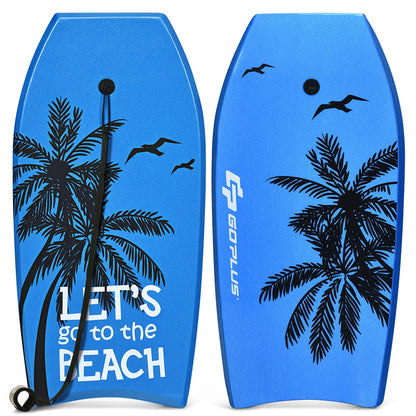Super Lightweight Bodyboard Surfing with Leash EPS Core Boarding-M - M