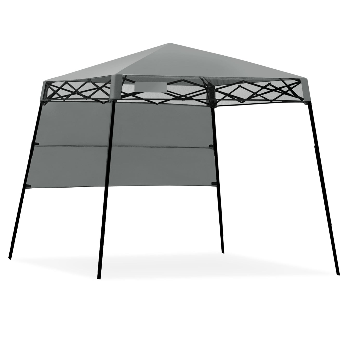 7 x 7 Feet Sland Adjustable Portable Canopy Tent with Backpack-Gray - Gray