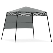7 x 7 Feet Sland Adjustable Portable Canopy Tent with Backpack-Gray - Gray