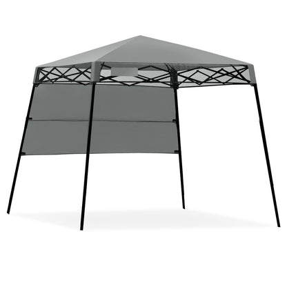 7 x 7 Feet Sland Adjustable Portable Canopy Tent with Backpack-Gray - Gray